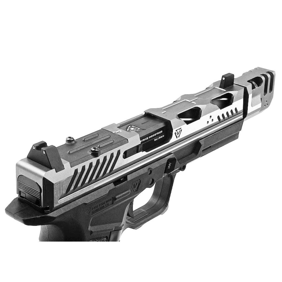 EMG STRIKE INDUSTRIES ARK17 ガスブローバック GBB 取り外し可能コンペンセータ付き (シルバー )-AIRSOFT GOGO エアガン・サバゲー用品通販