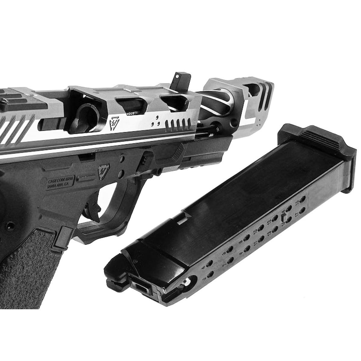 EMG STRIKE INDUSTRIES ARK17 ガスブローバック GBB 取り外し可能コンペンセータ付き (シルバー )-AIRSOFT GOGO エアガン・サバゲー用品通販