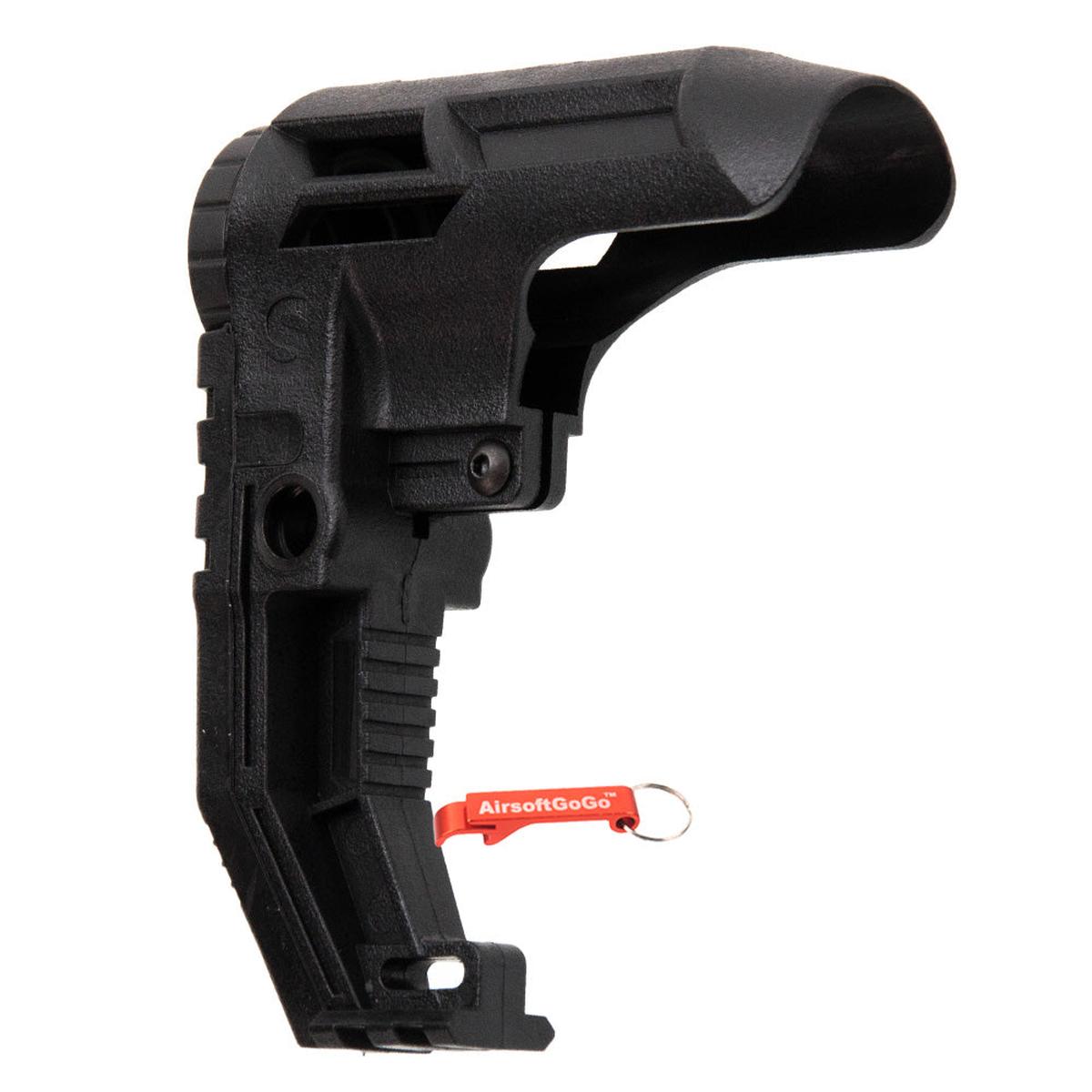 ガスブローバック / 電動ガンM4用 SLONG エルゴノミック ストック(ブラック)-AIRSOFT GOGO エアガン・サバゲー用品通販