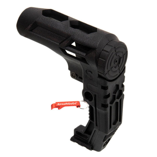 ガスブローバック / 電動ガンM4用 SLONG エルゴノミック ストック(ブラック)-AIRSOFT GOGO エアガン・サバゲー用品通販