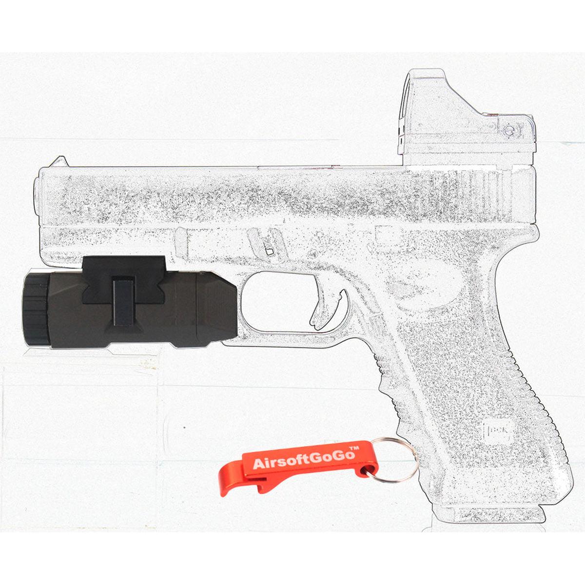 ガスブローバック G17 G18C M9A1 & 電動ガン用Night Evolution製タクティカルフラッシュライト （黒）-AIRSOFT GOGO エアガン・サバゲー用品通販