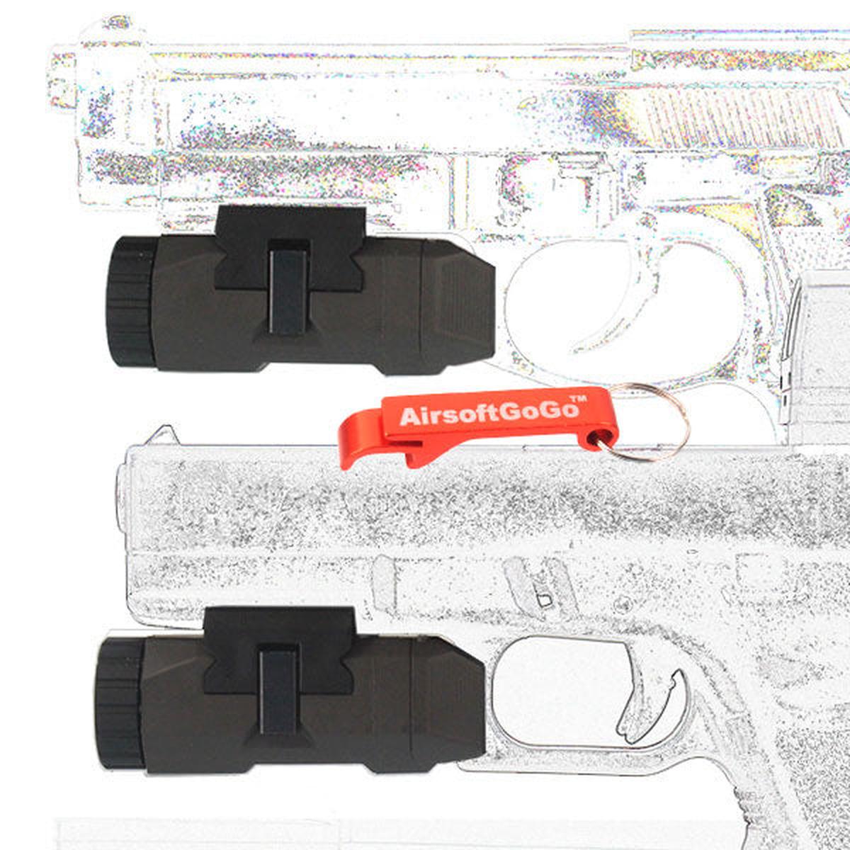 ガスブローバック G17 G18C M9A1 & 電動ガン用Night Evolution製タクティカルフラッシュライト （黒）-AIRSOFT GOGO エアガン・サバゲー用品通販