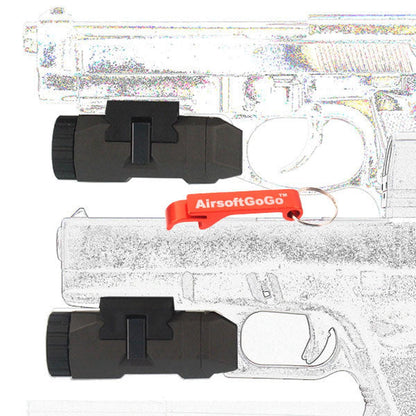 ガスブローバック G17 G18C M9A1 & 電動ガン用Night Evolution製タクティカルフラッシュライト （黒）-AIRSOFT GOGO エアガン・サバゲー用品通販