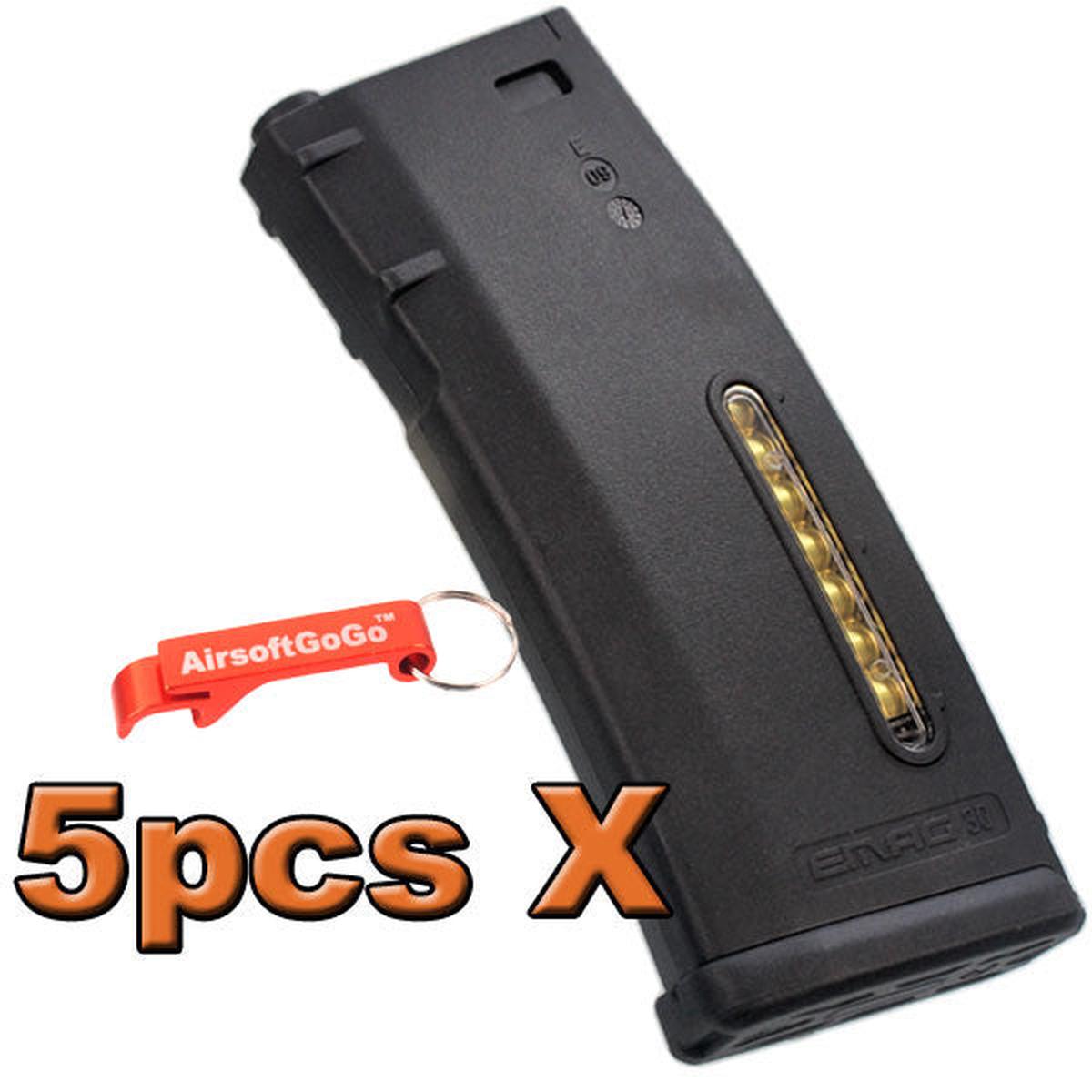 G&G VFC HK416 SA80 R85 Tavor T21用Magpul PTS EMAG 75連電動ガンマガジン (5本入り)-AIRSOFT GOGO エアガン・サバゲー用品通販