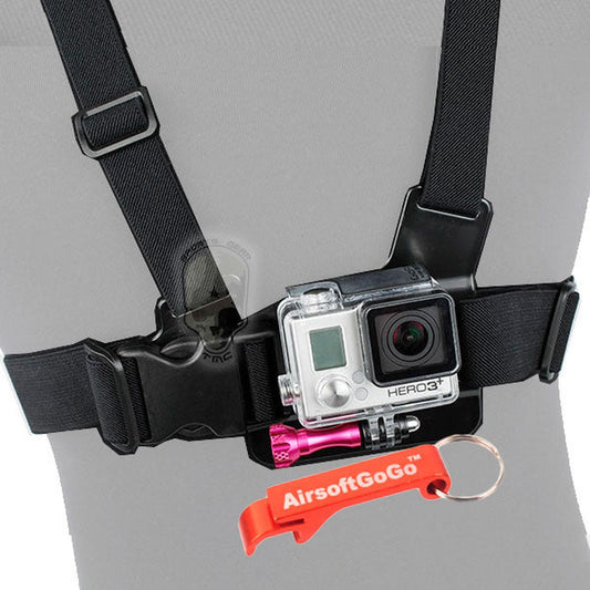 Gopro HD ヒーロー2 & 3 3+ ヒーロー4用チェストベルト-AIRSOFT GOGO エアガン・サバゲー用品通販