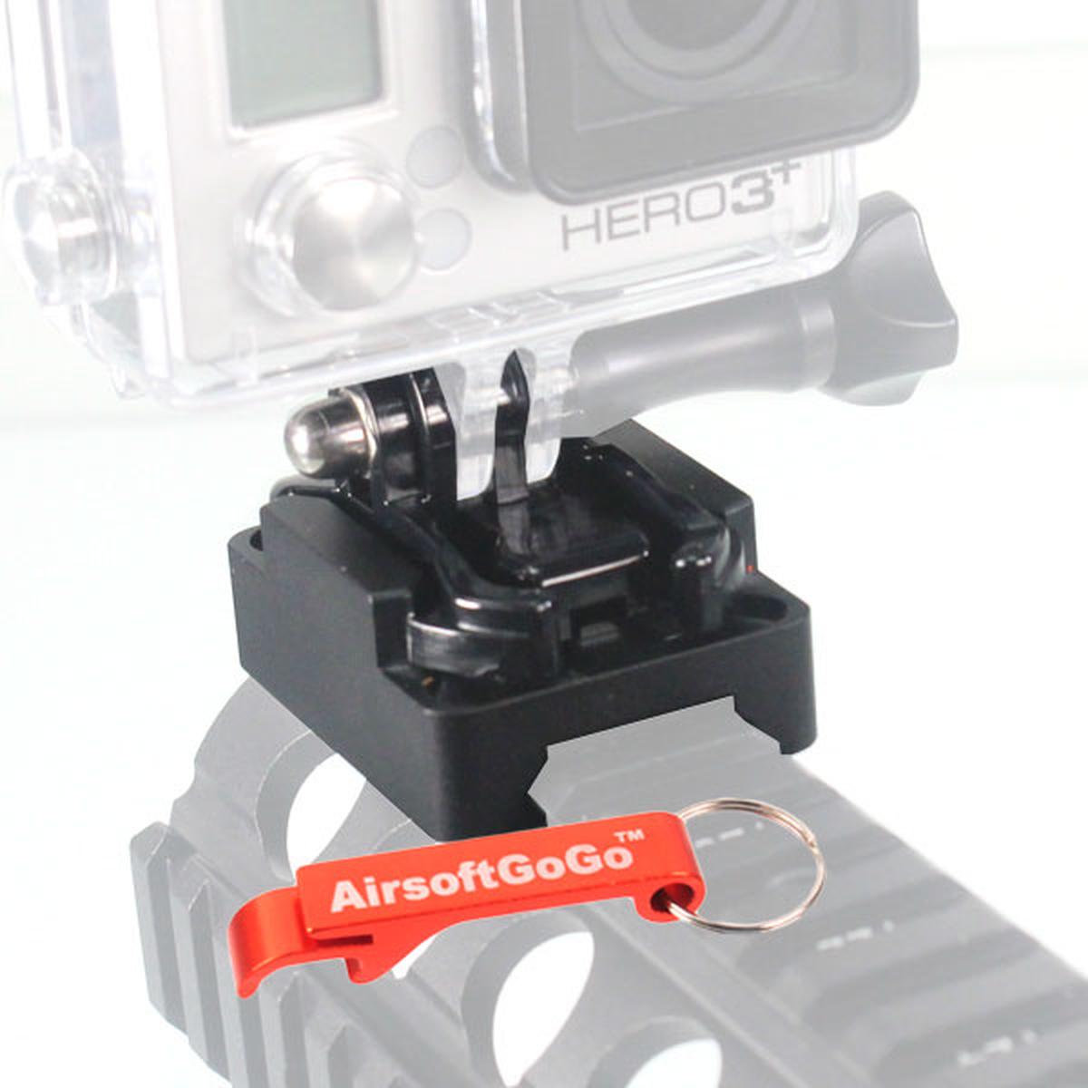 GoPro HERO 1 2 3 3+ 4電動ガンピカティニー RAS RIS用ロープロファイルレールマウント-AIRSOFT GOGO エアガン・サバゲー用品通販