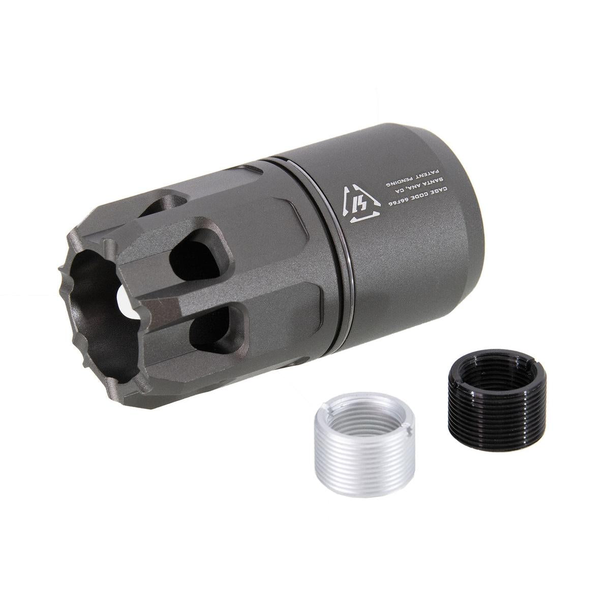 G&P ストライクインダストリーズ オプレッサー M4 14mm CW & 14mm CCW専用（マズルデバイス）-グレー-AIRSOFT GOGO エアガン・サバゲー用品通販