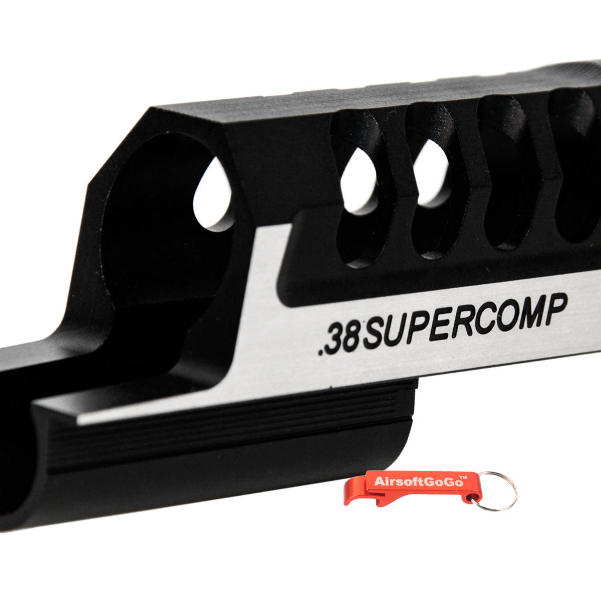 Gunsmith bros マルイ ハイキャパ5.1 GBB用 Limcat (リムキャット) アルミ カスタム スライドセット (ブラック & シルバー)-AIRSOFT GOGO エアガン・サバゲー用品通販