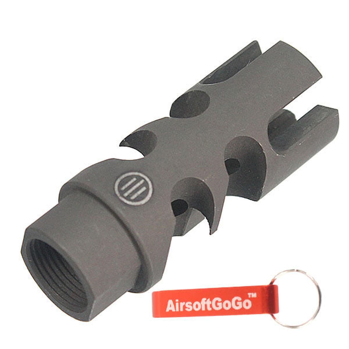 HK416 SR16 SR25 M4シリーズ電動ガンガスブローバックライフルガン用スチールフラッシュハイダー14mm逆ネジ-AIRSOFT GOGO エアガン・サバゲー用品通販