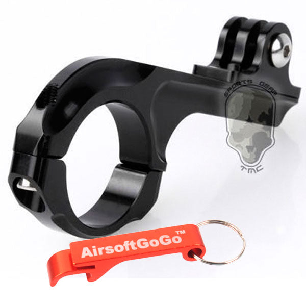 GoPro ヒーロー2/3+ 用ハンドルバー(31.8mm) 自転車/バイクオートバイ アルミハンドル マウントアダプター （黒）