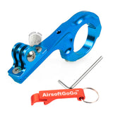 Handlebar for GoPro Hero 2/3+ (31.8mm) Bicycle/Motorcycle Aluminum Handle Mount Adapter (Blue)