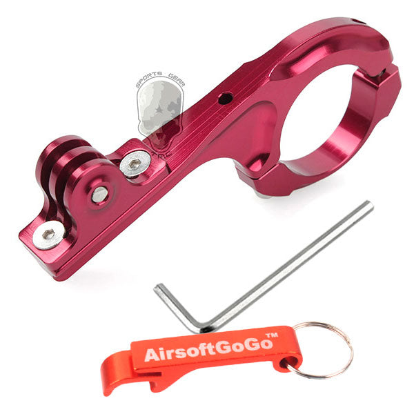 Handlebar for GoPro Hero 2/3+ (31.8mm) Bicycle/Motorcycle Aluminum Handle Mount Adapter (Red)