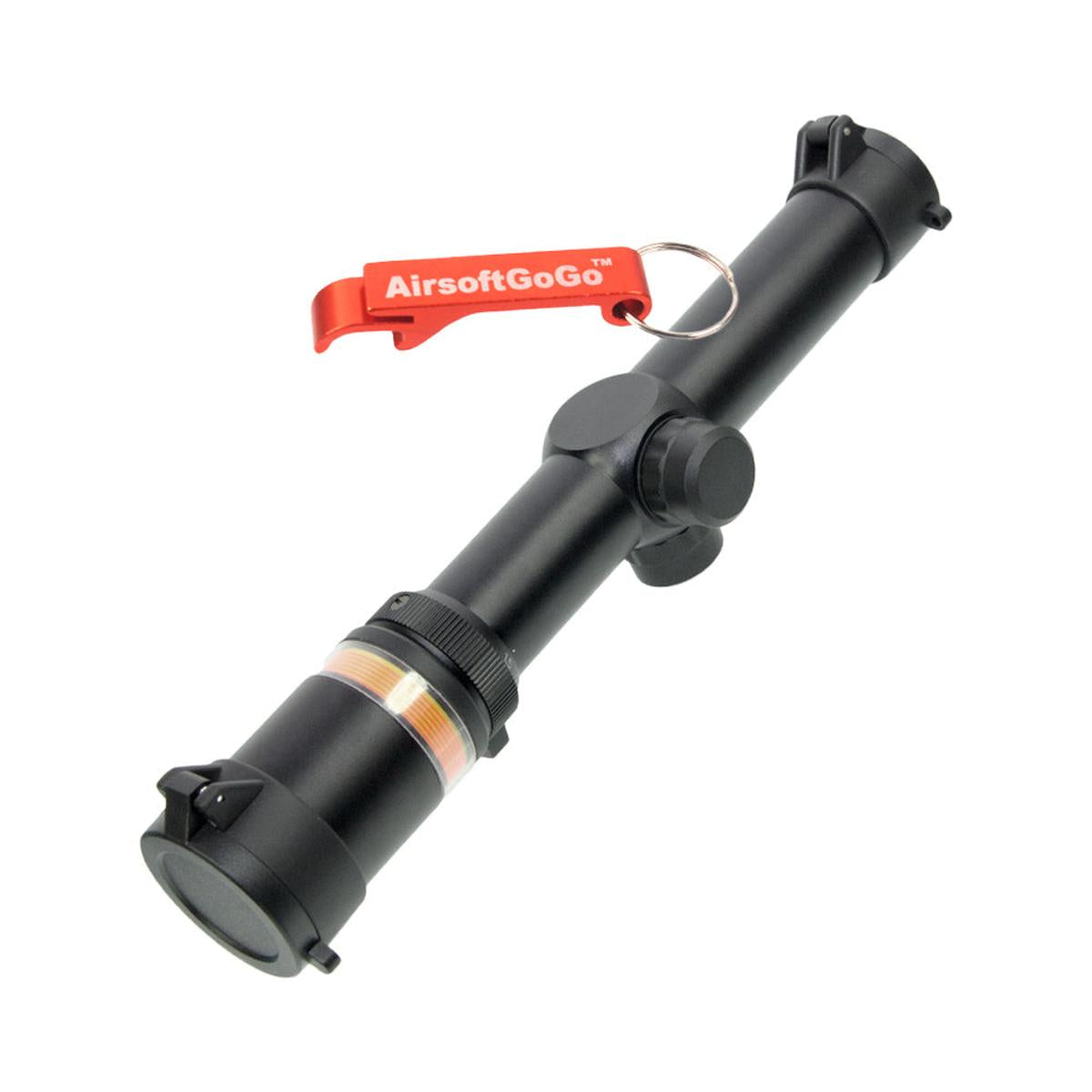 ファイバーオプティックショートスコープ Optical 1.5-6倍 可変ズーム 1.5-6x24 CQB レッド-AIRSOFT GOGO エアガン・サバゲー用品通販