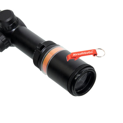 ファイバーオプティックショートスコープ Optical 1.5-6倍 可変ズーム 1.5-6x24 CQB レッド-AIRSOFT GOGO エアガン・サバゲー用品通販