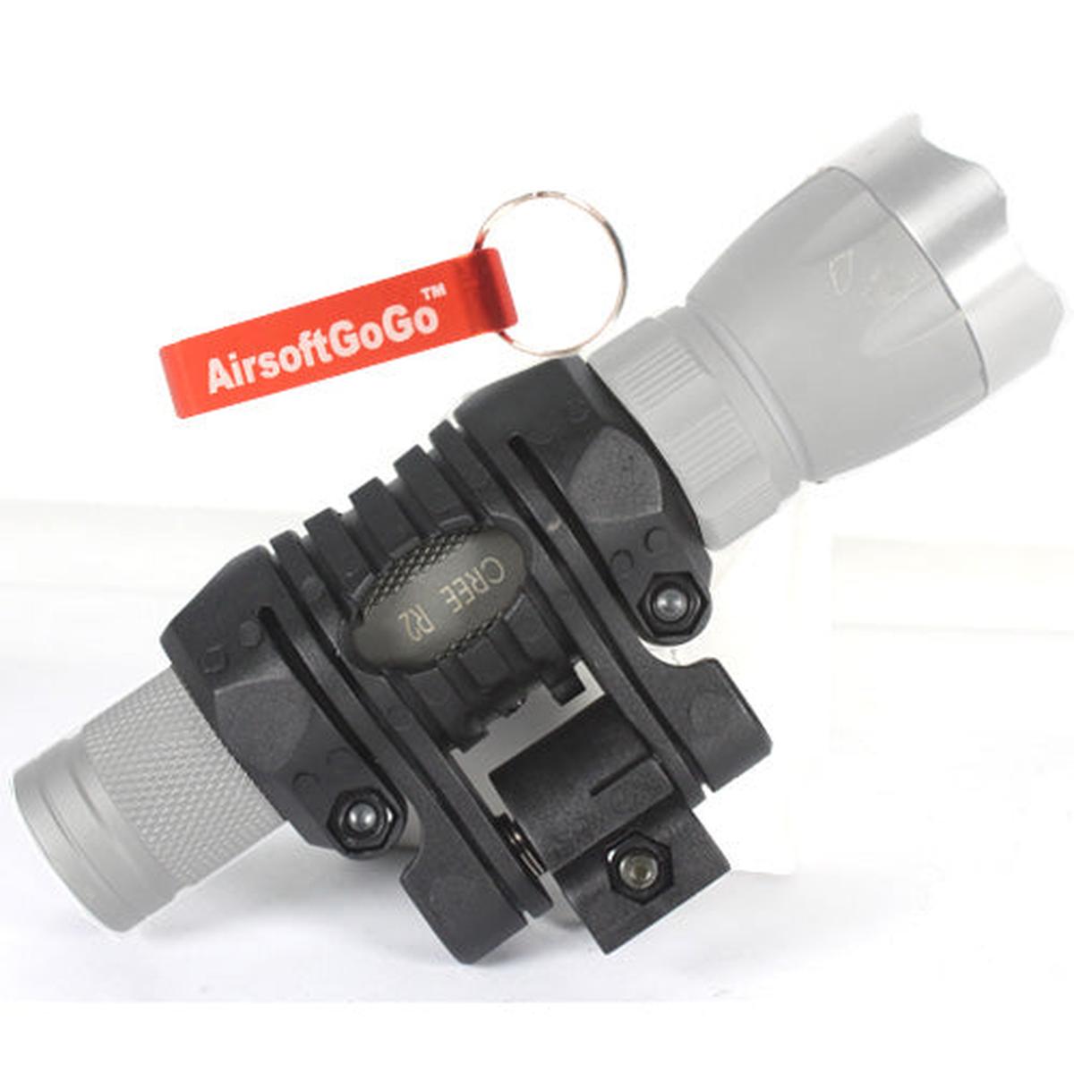 フラッシュライトやレーザー等用Element製20mmのRIS側レールマウント（1インチ用、25mm口径）-AIRSOFT GOGO エアガン・サバゲー用品通販