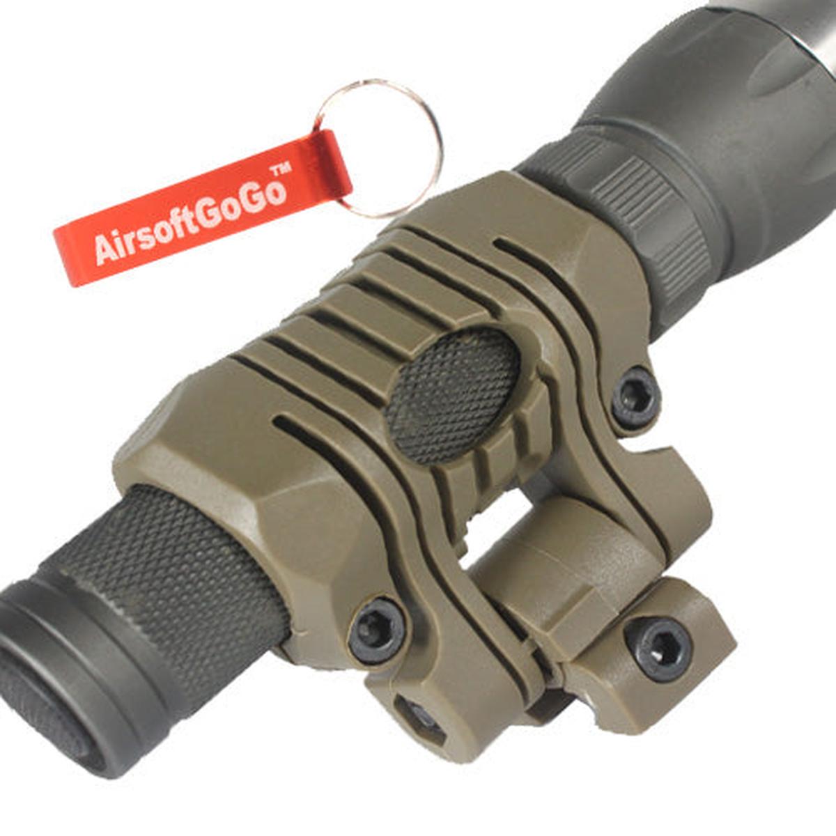 フラッシュライトやレーザー等用Element製20mmのRIS側レールマウント（1インチ用、25mm口径）-AIRSOFT GOGO エアガン・サバゲー用品通販