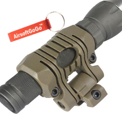 フラッシュライトやレーザー等用Element製20mmのRIS側レールマウント（1インチ用、25mm口径）-AIRSOFT GOGO エアガン・サバゲー用品通販