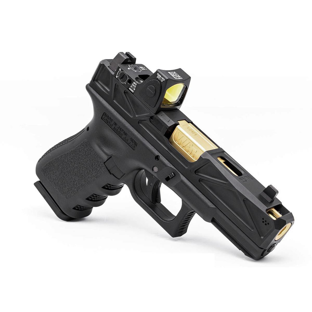 JDG WAR アフターバーナーRMRスライドセット 東京マルイG19 Gen 3 ガスブローバックGBB専用（ライセンスby WAR）（ブラックスライド/ローズゴールドバレル）-AIRSOFT GOGO エアガン・サバゲー用品通販