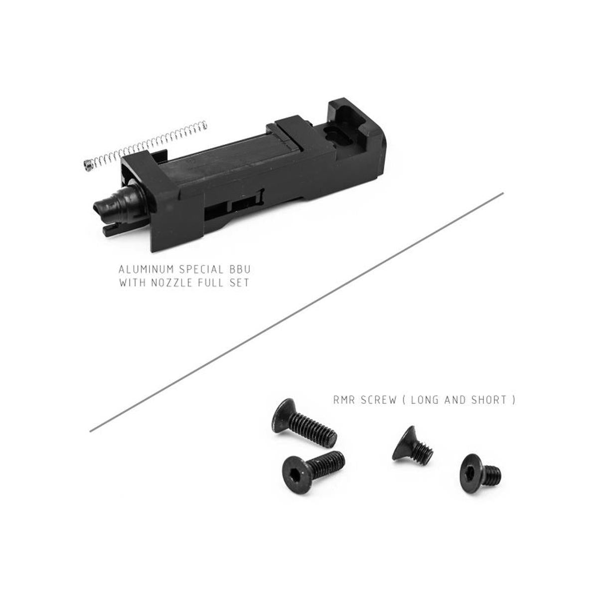 JDG WAR アフターバーナーRMRスライドセット 東京マルイG19 Gen 3 ガスブローバックGBB専用（ライセンスby WAR）（ブラックスライド/ローズゴールドバレル）-AIRSOFT GOGO エアガン・サバゲー用品通販