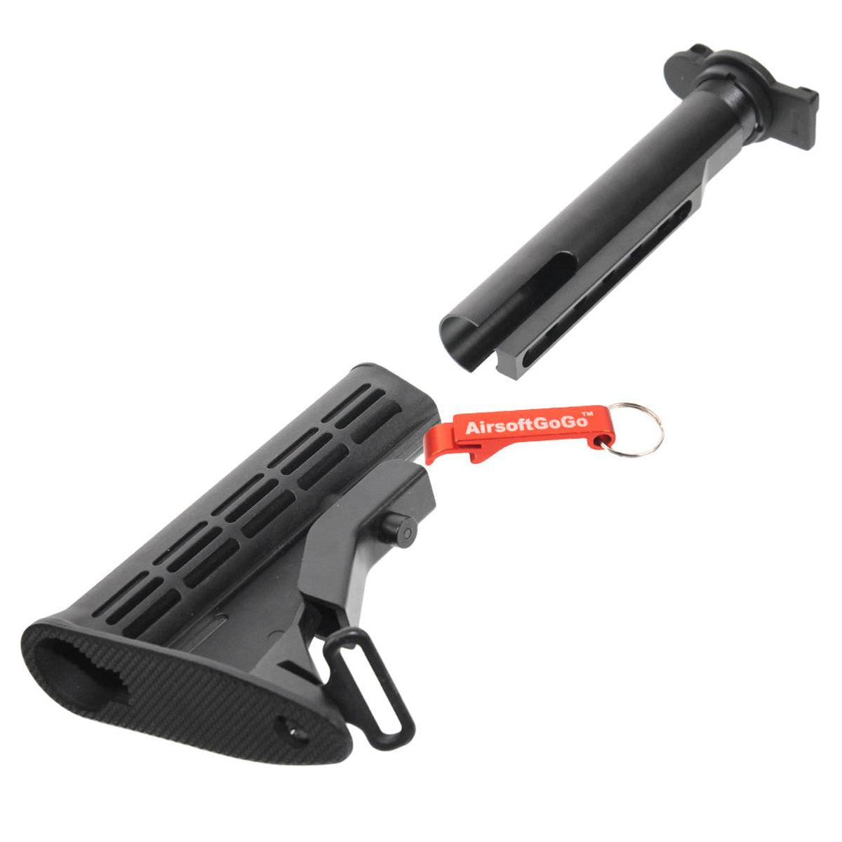 Jing Gong・マルイ MP5K電動ガン用M4ストック変換アダプター (黒)Jing