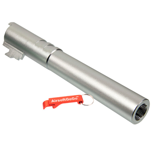 11mm positive screw aluminum outer barrel for Marui Hicapa (silver)