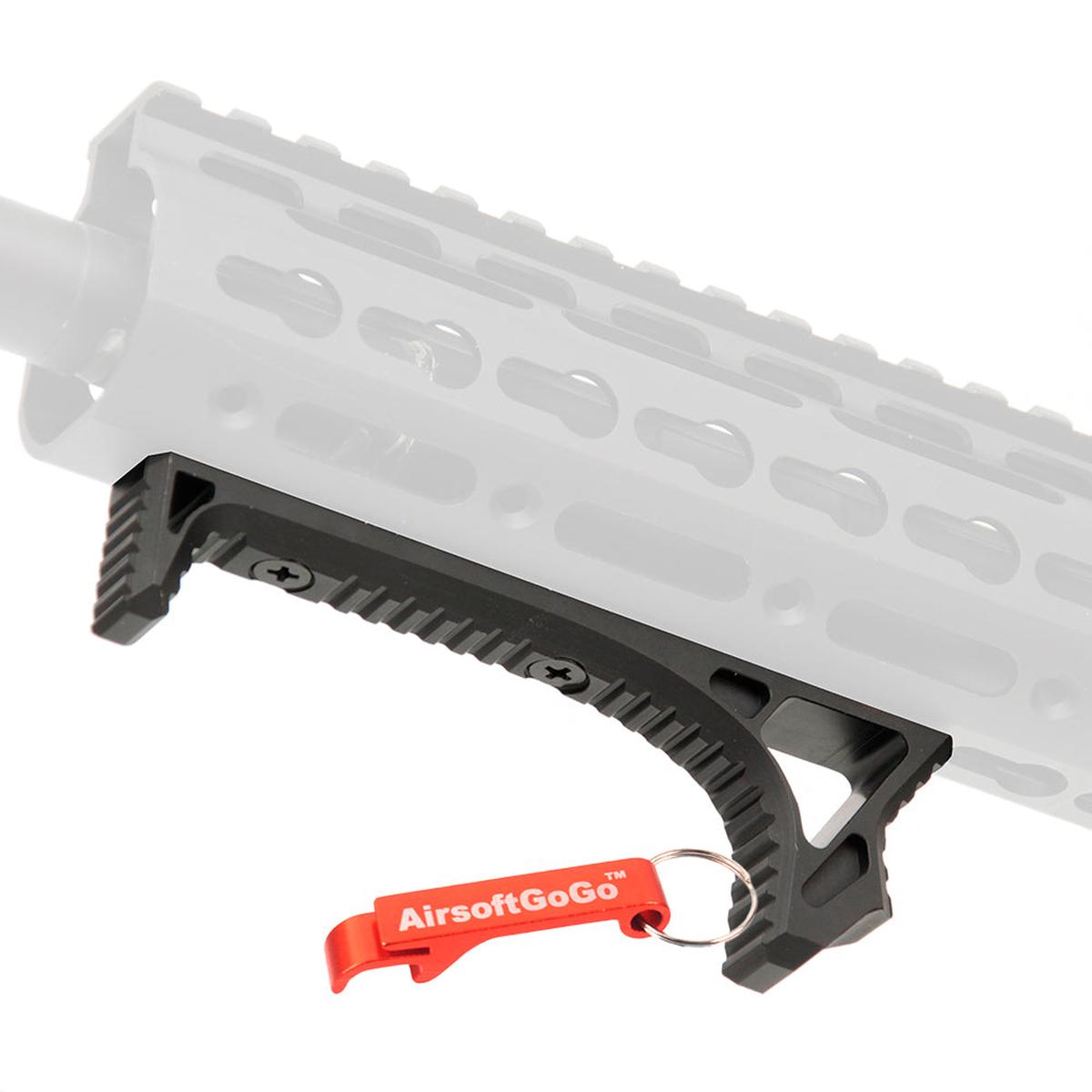 キーモッドハンドガード用 Jing Gong115mm アングルドフォアグリップ (ブラック)-AIRSOFT GOGO エアガン・サバゲー用品通販