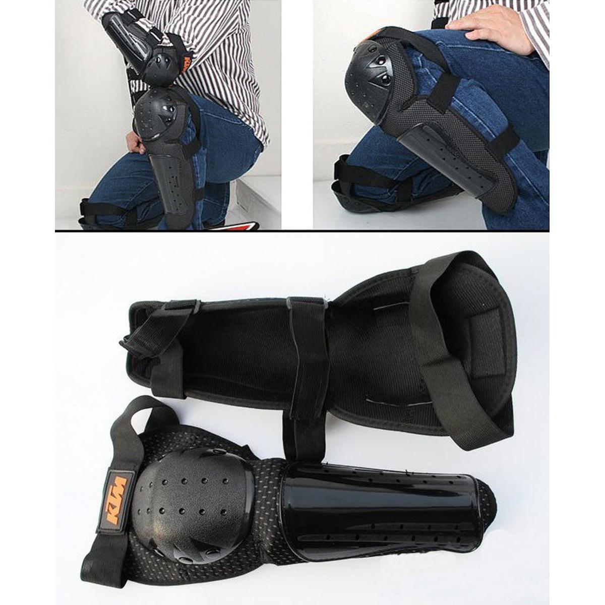KTM プロテクター ４点セット膝&肘用 転倒防護 バイク スケーボー スケート スノボー スポーツ 膝当て-AIRSOFT GOGO エアガン・サバゲー用品通販