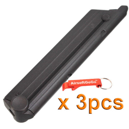 Luger P08 (Parabellum) ガスブローバックガン用WE-Tech 15連マガジン（3本入り）-AIRSOFT GOGO エアガン・サバゲー用品通販