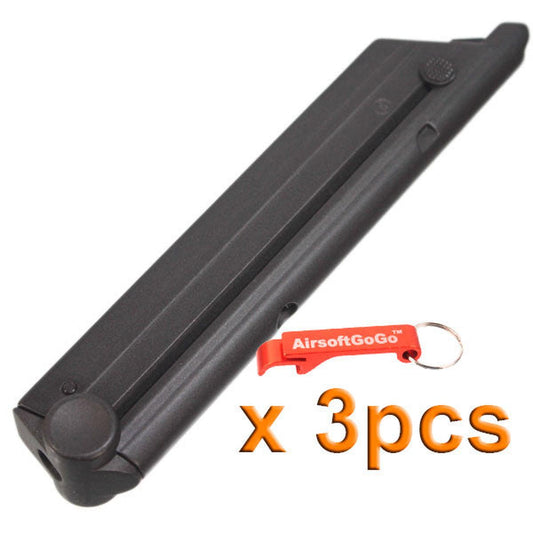 Luger P08 (Parabellum) ガスブローバックガン用WE-Tech 15連マガジン（3本入り）-AIRSOFT GOGO エアガン・サバゲー用品通販