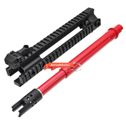 M4 M16 M4A1電動ガン用 E&C 10インチ RAS RIS ハンドガード ・フロントキットセット (赤)-AIRSOFT GOGO エアガン・サバゲー用品通販