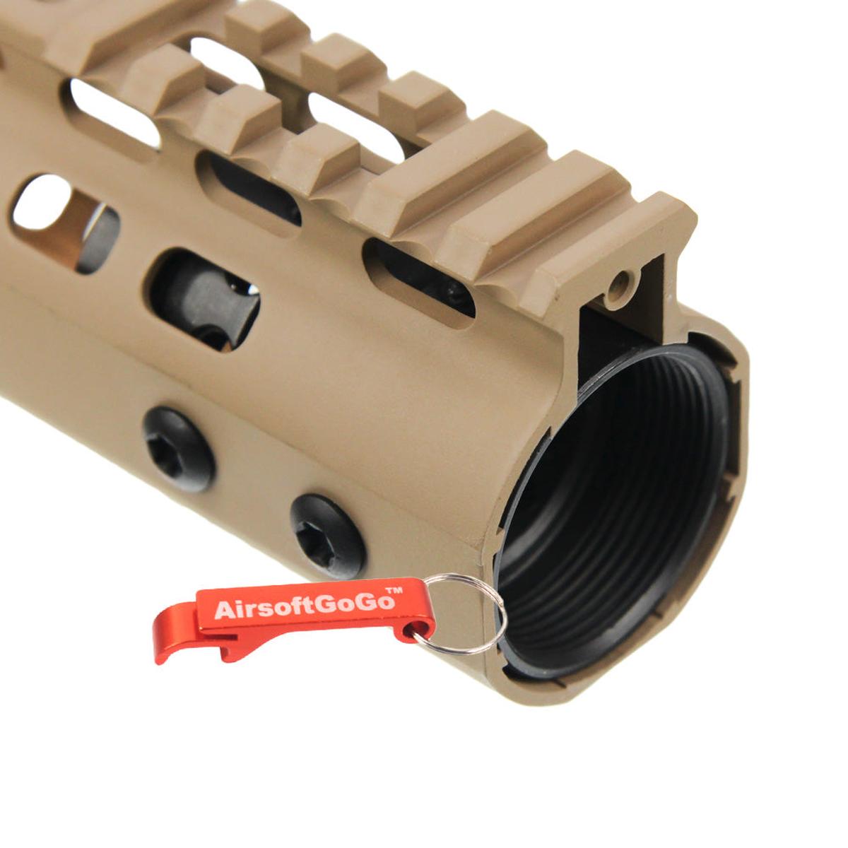 M4 M16電動ガン用9インチ アルミ Keymodハンドガード (ダークアース色)-AIRSOFT GOGO エアガン・サバゲー用品通販