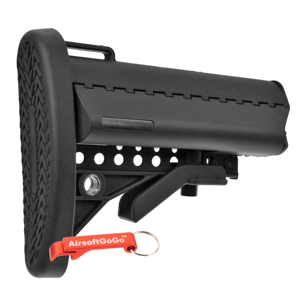 M4 / M16用E&C MODクレーンストック (黒）-AIRSOFT GOGO エアガン・サバゲー用品通販