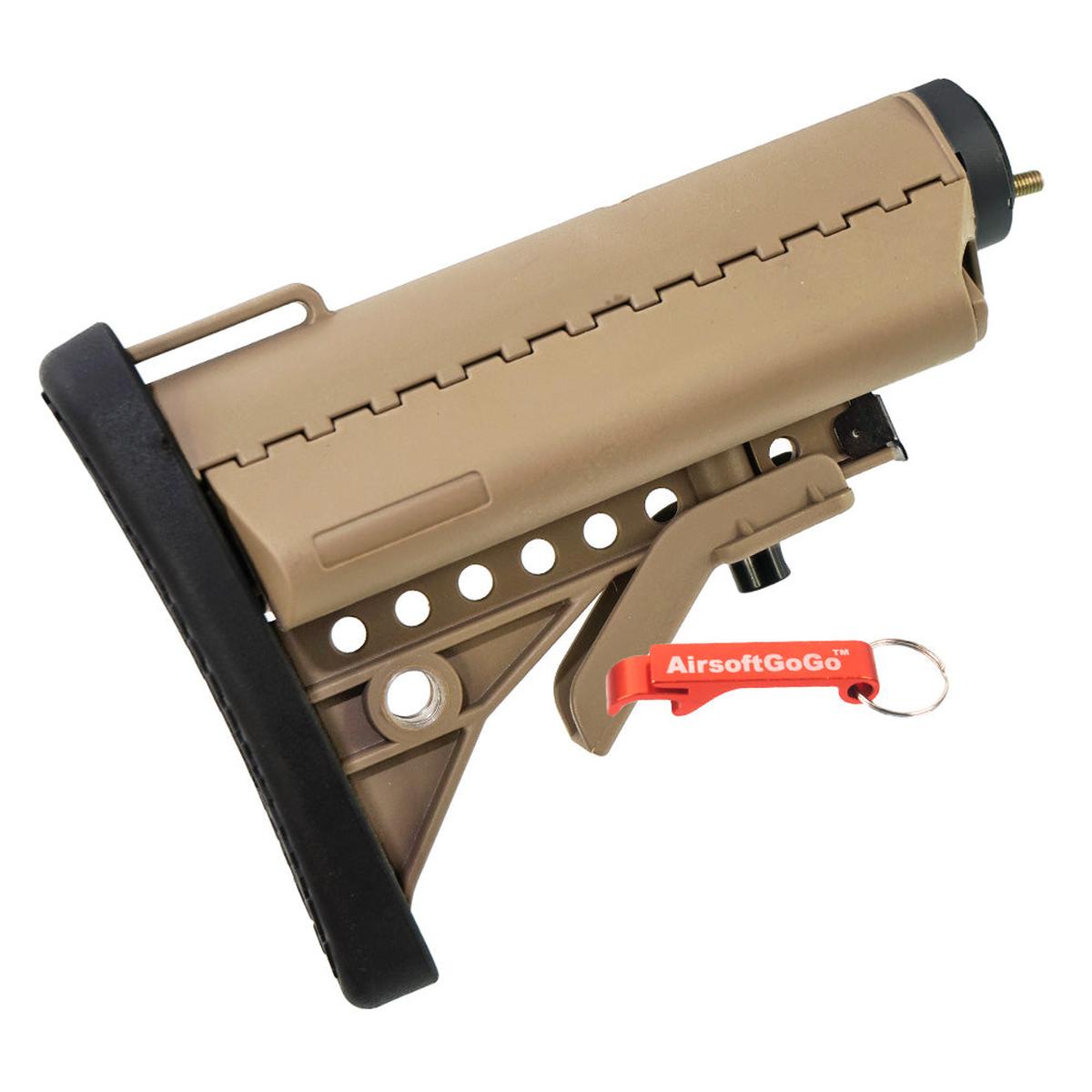 M4 / M16用ストックパイプ ・ MODクレーンストック セット (ダークアース色）-AIRSOFT GOGO エアガン・サバゲー用品通販