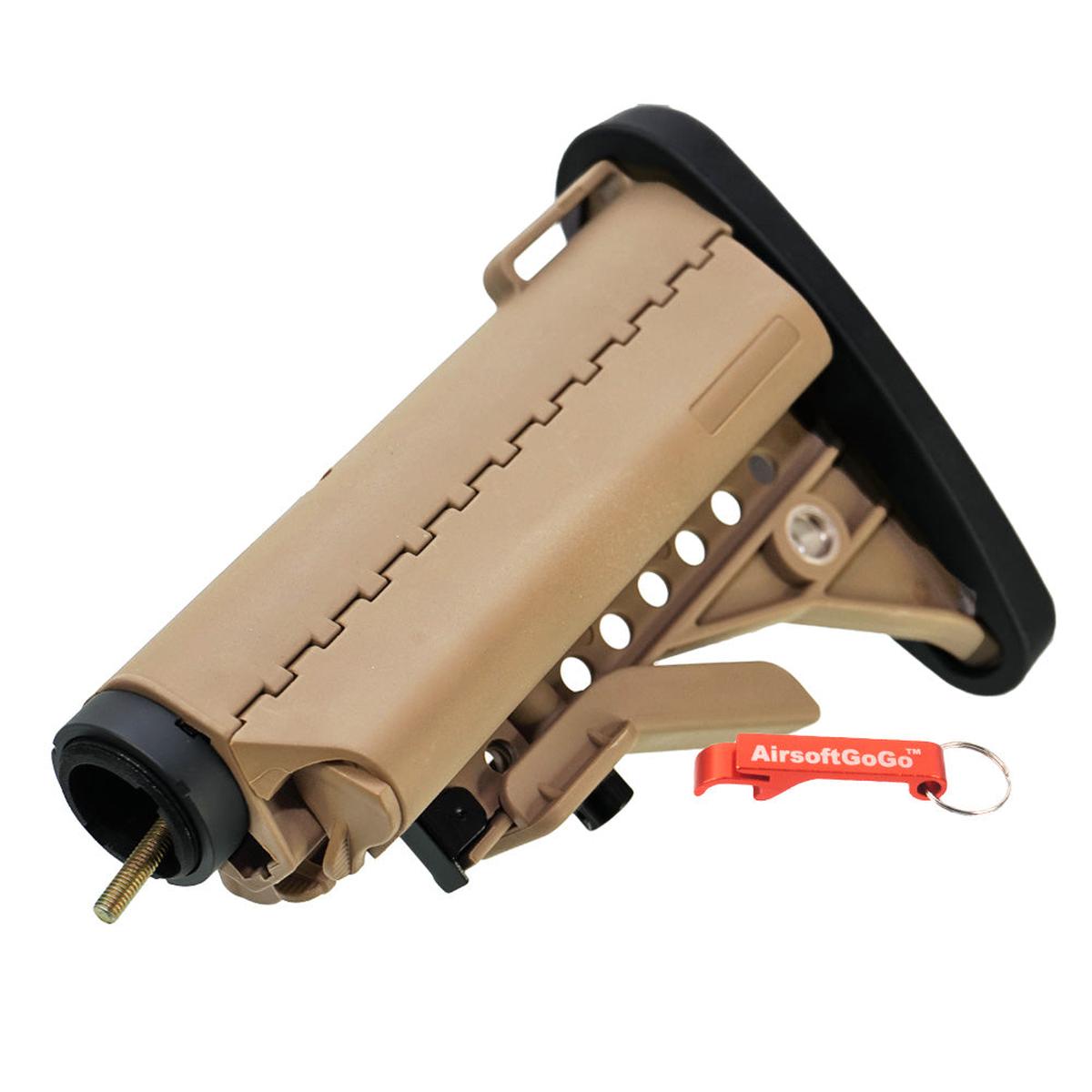 M4 / M16用ストックパイプ ・ MODクレーンストック セット (ダークアース色）-AIRSOFT GOGO エアガン・サバゲー用品通販
