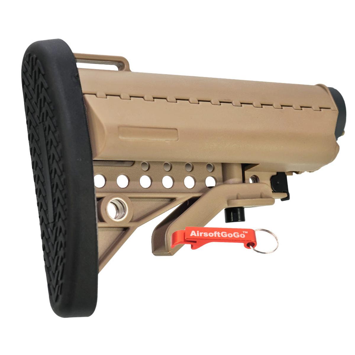 M4 / M16用ストックパイプ ・ MODクレーンストック セット (ダークアース色）-AIRSOFT GOGO エアガン・サバゲー用品通販
