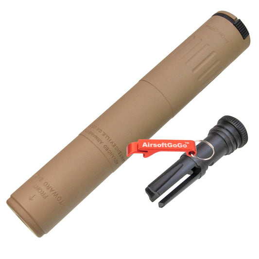 M4 / SPR電動ガン用14mm逆ネジ フラッシュハイダー付サプレッサー-AIRSOFT GOGO エアガン・サバゲー用品通販