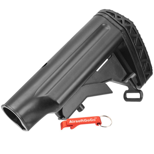 M4用416 スタイルクレーンストック (黒)-AIRSOFT GOGO エアガン・サバゲー用品通販