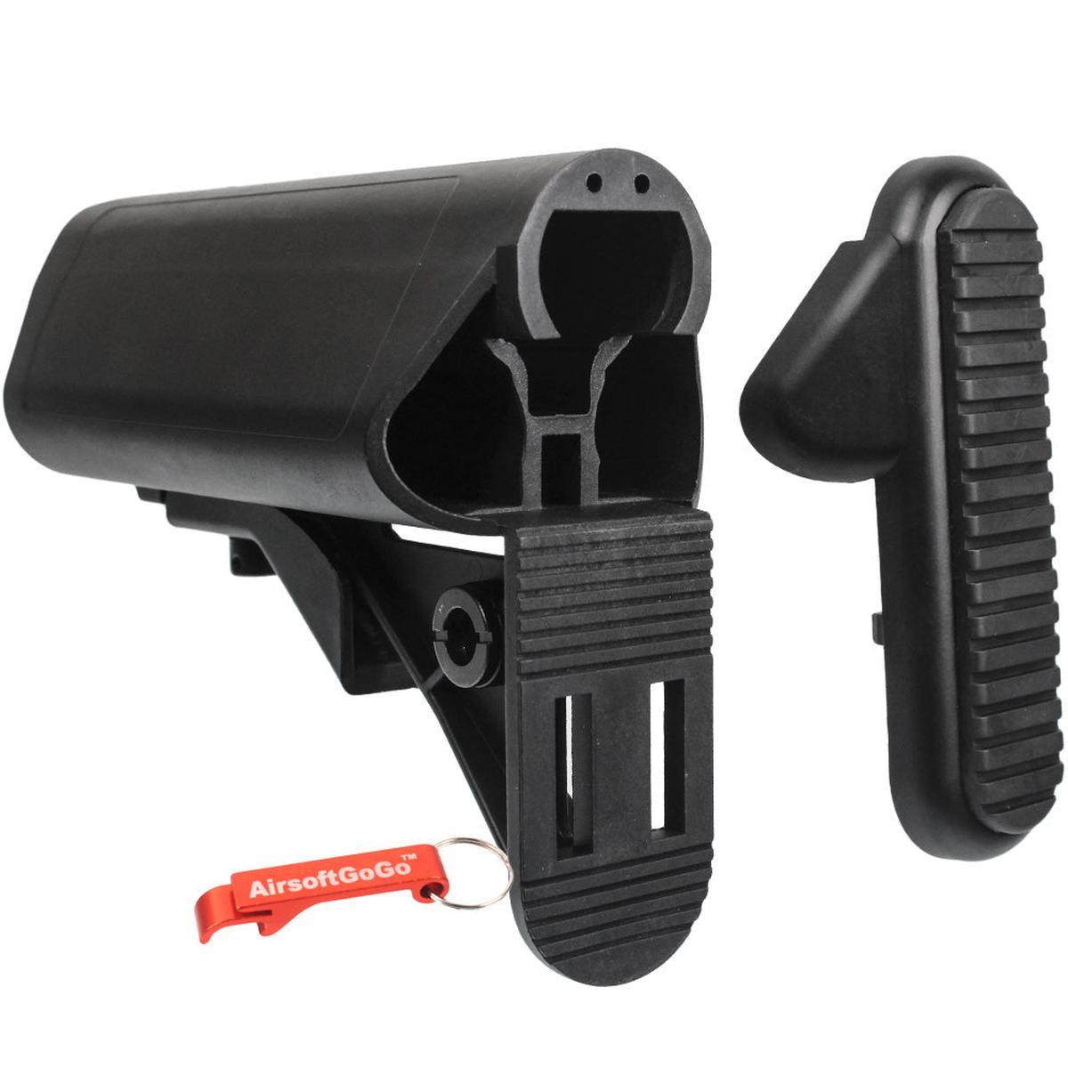 M4用クレーンストック (黒)-AIRSOFT GOGO エアガン・サバゲー用品通販