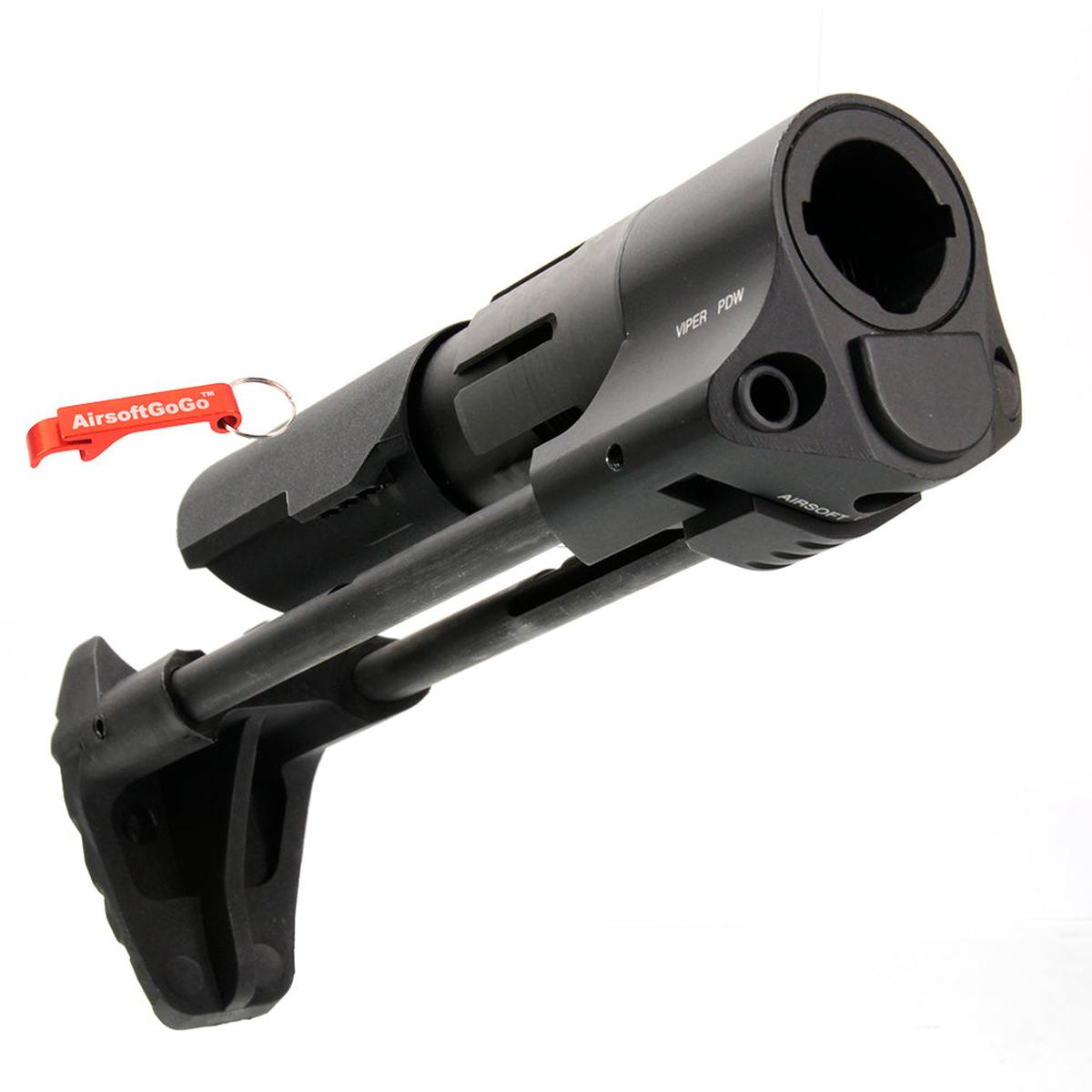 M4/M16電動ガン用 Strike Industries VIPER タイプ PDW ストック (ブラック)-AIRSOFT GOGO エアガン・サバゲー用品通販