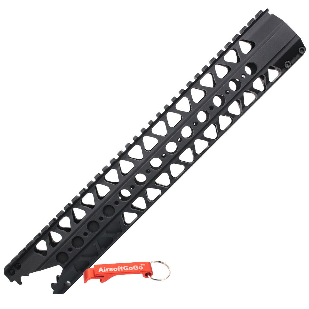M4・SR・416シリーズ用13.2インチ 黒龍歯 ワイヤーカッターレールシステム-AIRSOFT GOGO エアガン・サバゲー用品通販