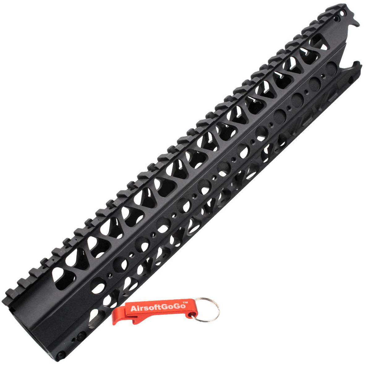 M4・SR・416シリーズ用13.2インチ 黒龍歯 ワイヤーカッターレールシステム-AIRSOFT GOGO エアガン・サバゲー用品通販