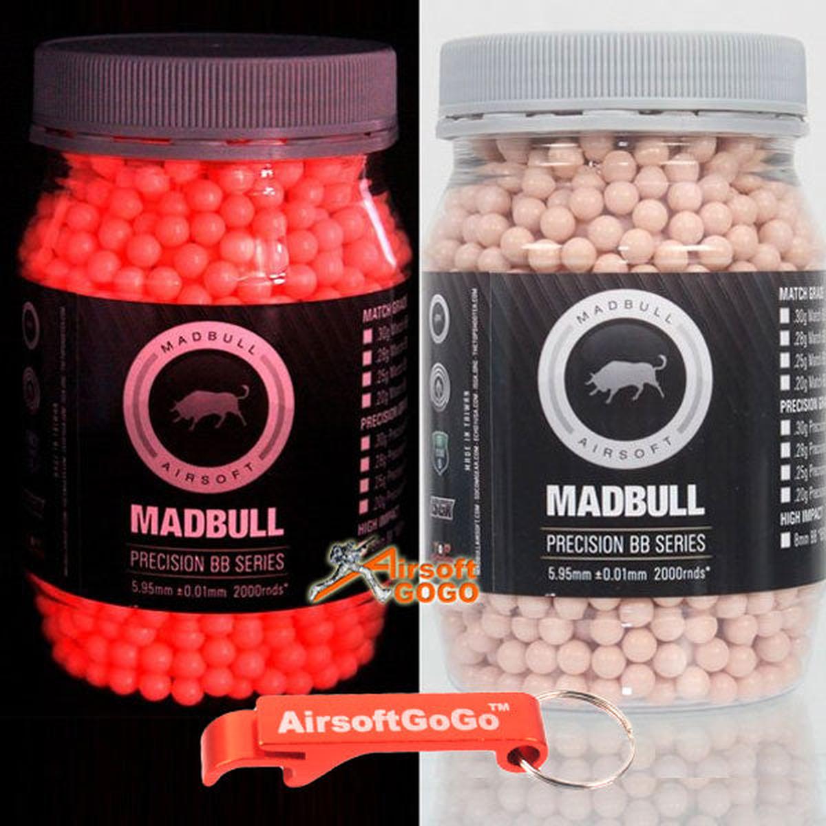 MadBull 0.2g 発光BB弾（赤） 2000発入りMadbull - サバゲー 装備