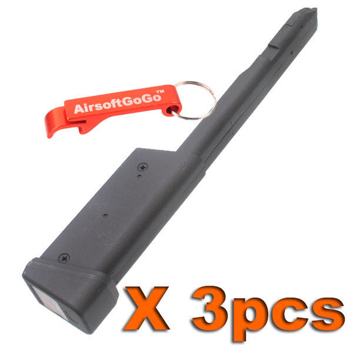 マルイ 18C 電動ハンドガン / CYMA CM030 CM123電動ハンドガン用100連ロングマガジン (3本入りセット)-AIRSOFT GOGO エアガン・サバゲー用品通販