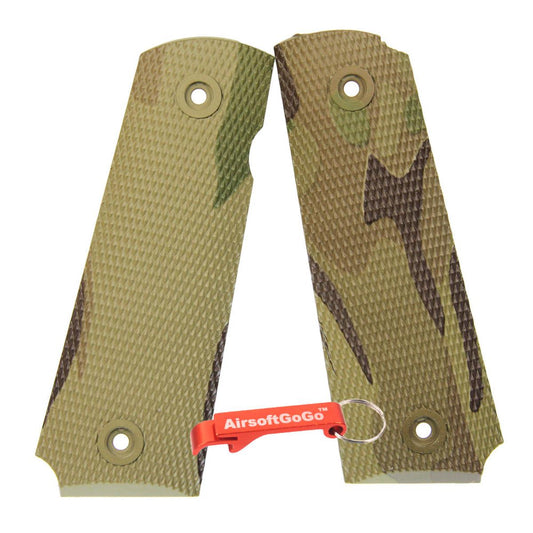 マルイ 1911 GBB用APS製グリップ カバー (A-TACS MC迷彩)-AIRSOFT GOGO エアガン・サバゲー用品通販