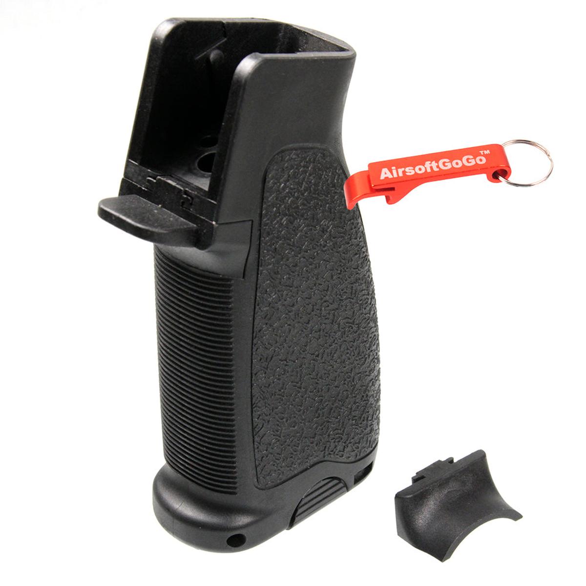 マルイ 電動ガンM4用 BATTLEAXE 狭角タイプ1 グリップ モーターベース付き (ブラック)-AIRSOFT GOGO エアガン・サバゲー用品通販
