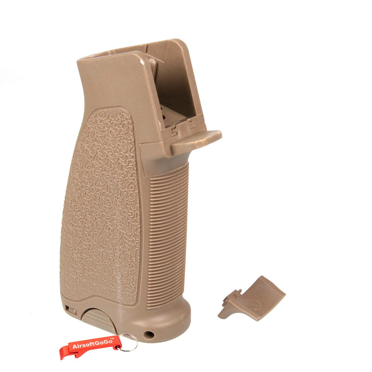マルイ 電動ガンM4用 BATTLEAXE 狭角タイプ1 グリップ モーターベース付き (ダークアース色)-AIRSOFT GOGO エアガン・サバゲー用品通販