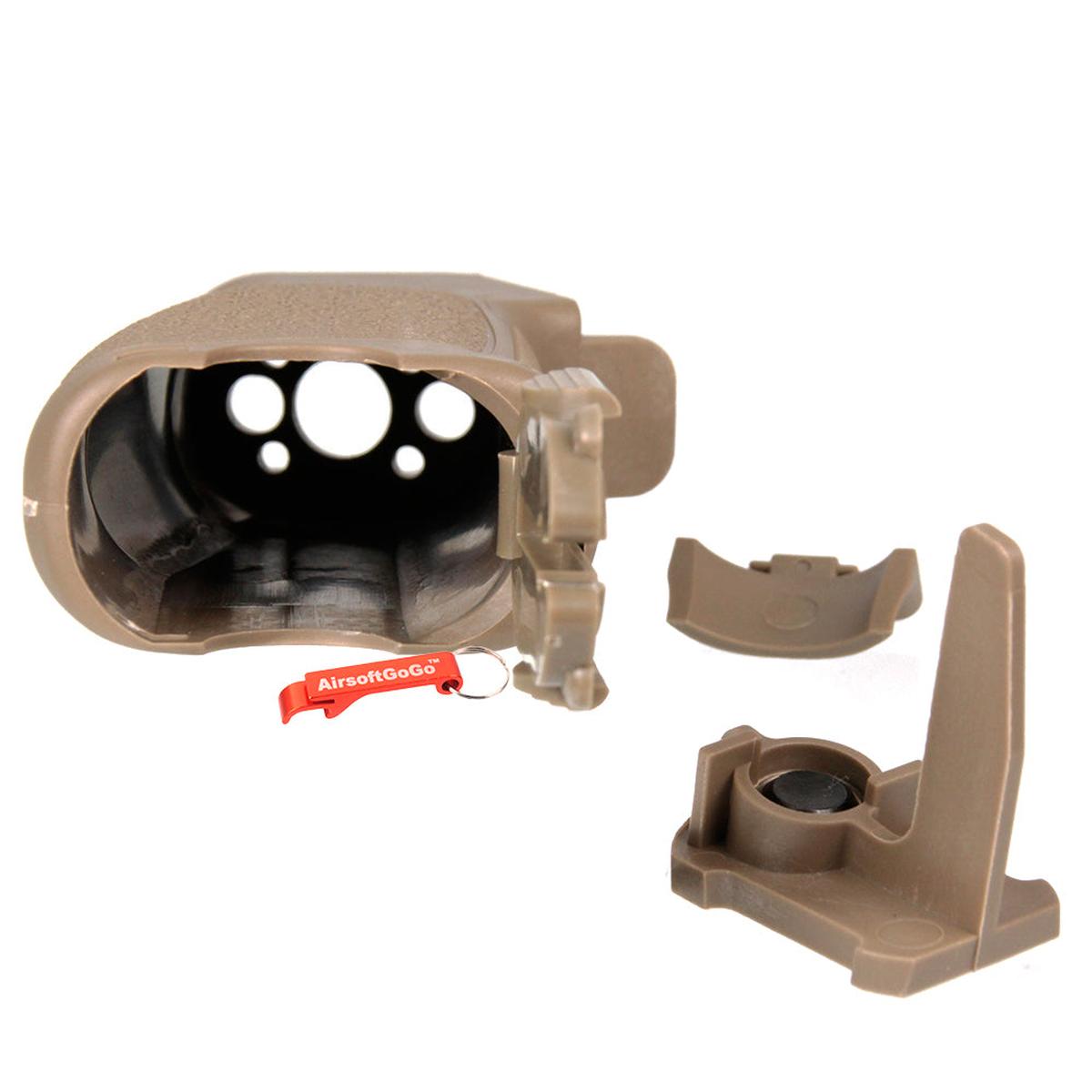 マルイ 電動ガンM4用 BATTLEAXE 狭角タイプ1 グリップ モーターベース付き (ダークアース色)-AIRSOFT GOGO エアガン・サバゲー用品通販
