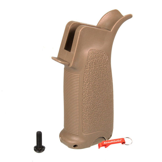 マルイ 電動ガンM4用 BATTLEAXE 狭角タイプ2 グリップ モーターベース付き (ダークアース色)-AIRSOFT GOGO エアガン・サバゲー用品通販