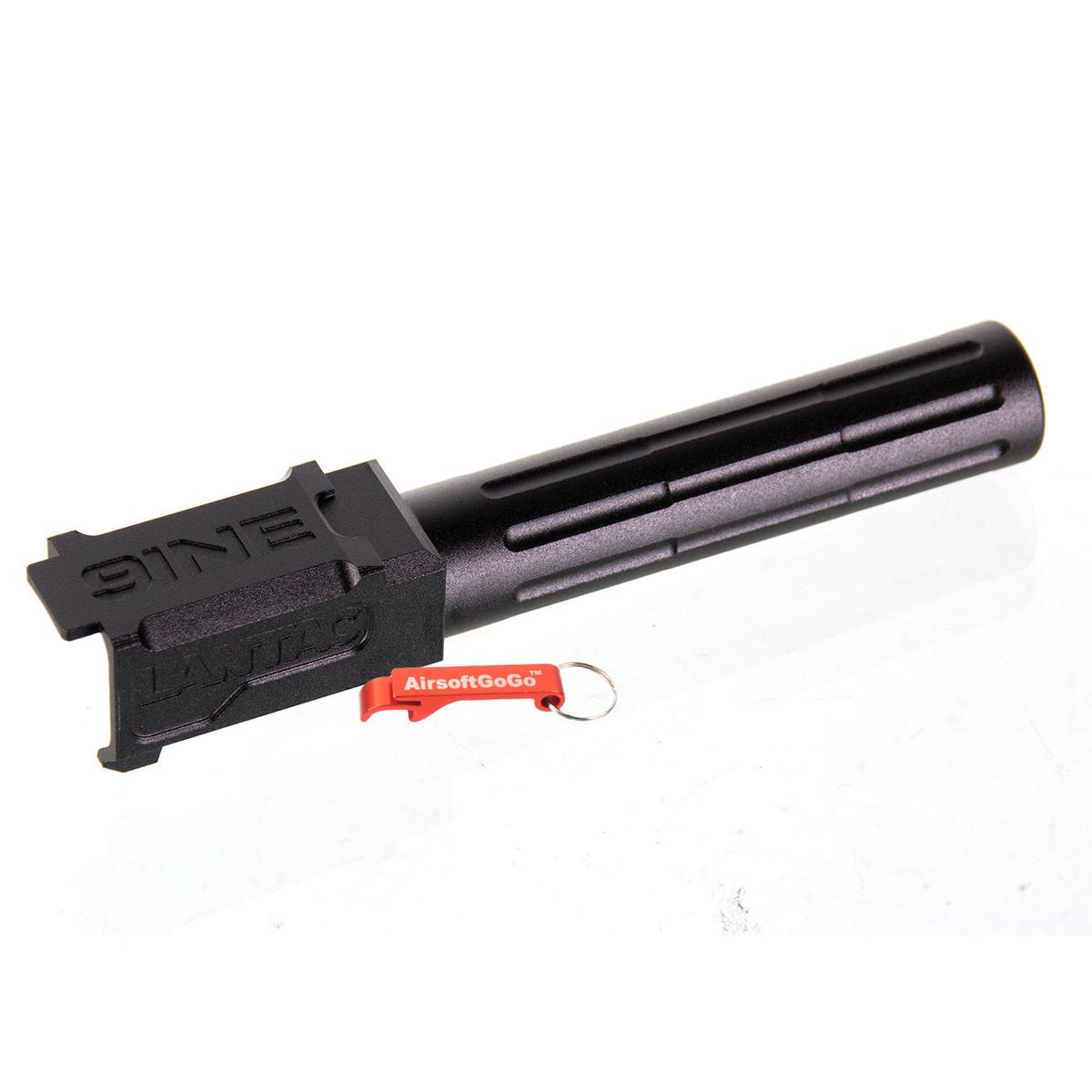 マルイ ガスブローバック G19用 5KU 9INE フルート 14mm逆ネジアウターバレル (ブラック)-AIRSOFT GOGO エアガン・サバゲー用品通販