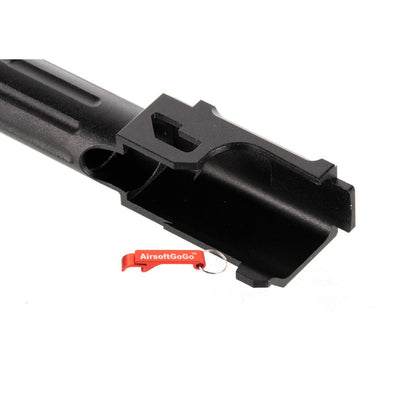 マルイ ガスブローバック G19用 5KU 9INE フルート 14mm逆ネジアウターバレル マズルプロテクター付 (ブラック)-AIRSOFT GOGO エアガン・サバゲー用品通販
